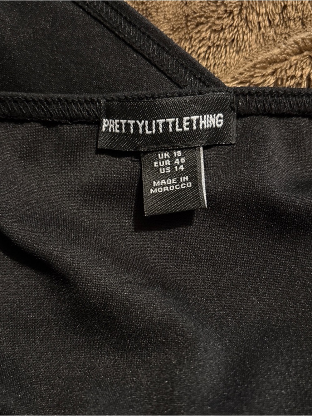 PrettyLittleThing Black High-Waist Wide Leg Jumpsuit Pants - Picture 3 of 3